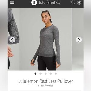 EUC Lululemon Restless pullover size 10